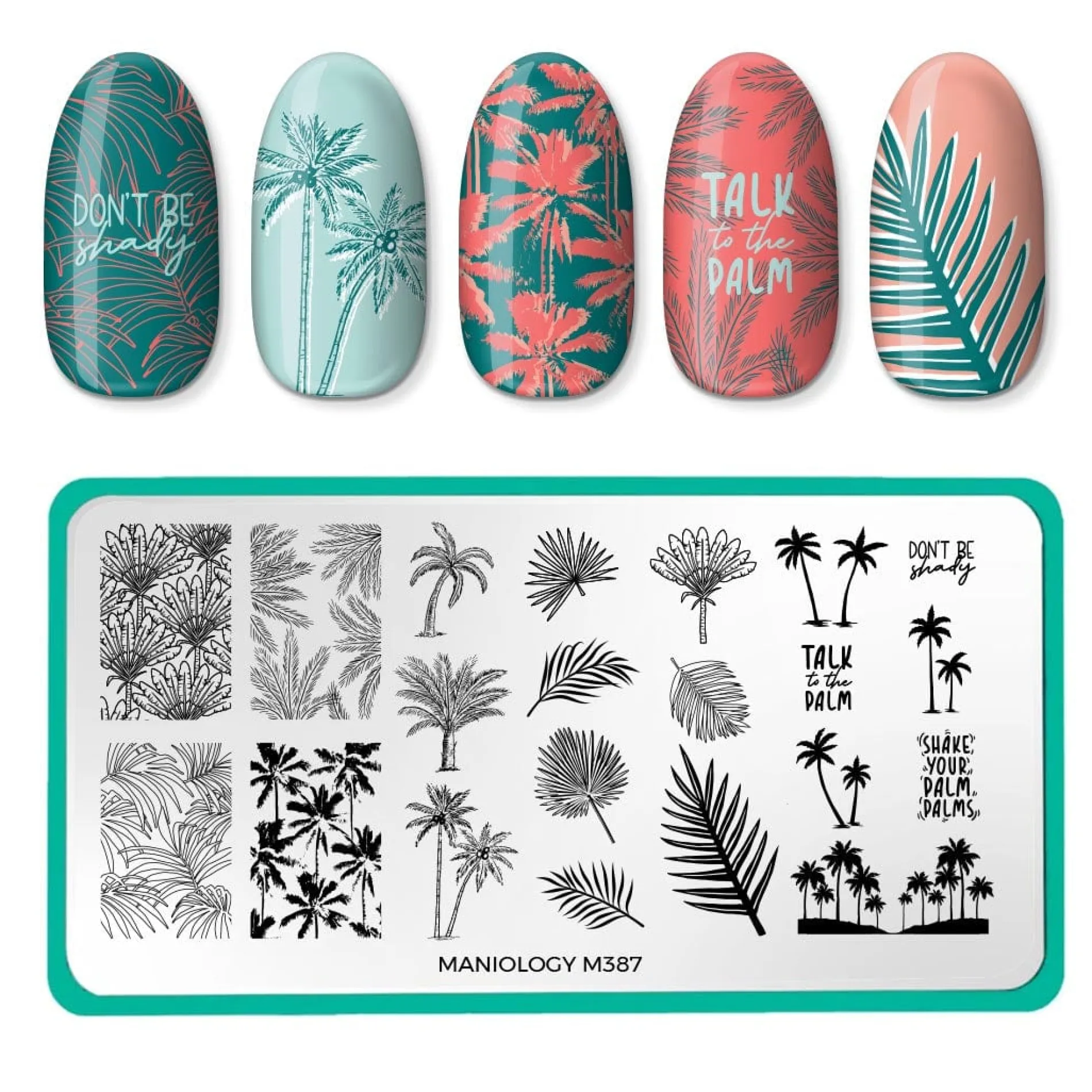 Shake Your Palm Fronds (M387) - Nail Stamping Plate