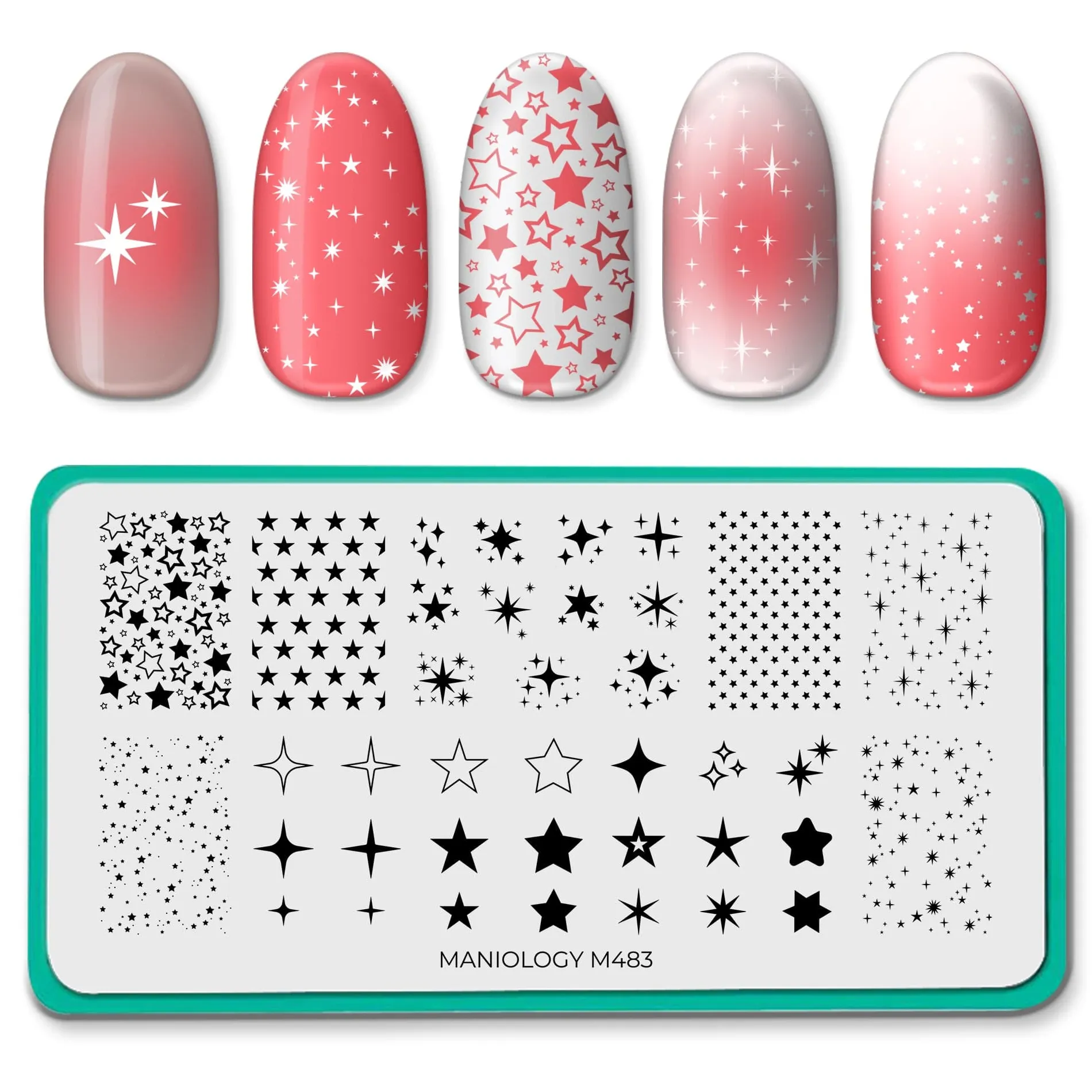 Shape Nouveau: All-Star (M483) - Nail Stamping Plate