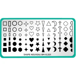 Shape Nouveau: Back to Basics (BM-XL501) - Nail Stamping Plate