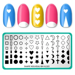 Shape Nouveau: Back to Basics (BM-XL501) - Nail Stamping Plate