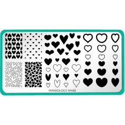 Shape Nouveau: Happy Hearts (M482) - Nail Stamping Plate