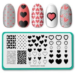 Shape Nouveau: Happy Hearts (M482) - Nail Stamping Plate