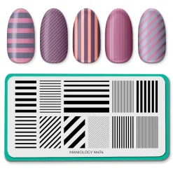 Shape Nouveau: Walk the Line (M474) - Nail Stamping Plate