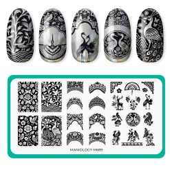 Shell Inlay French (M689) - Nail Stamping Plate