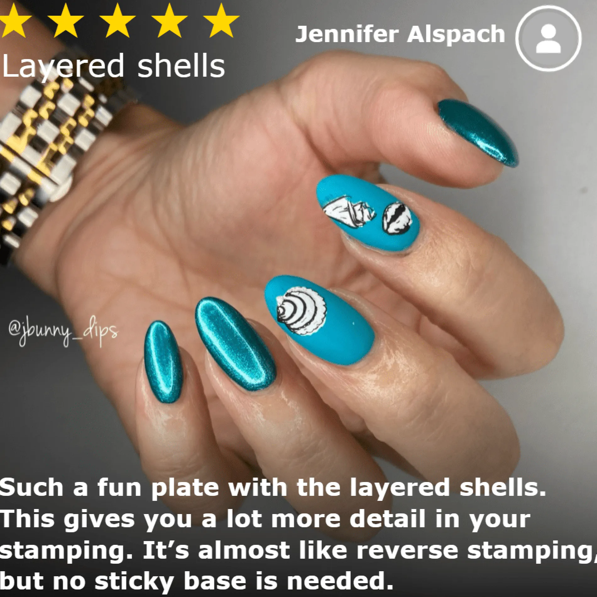 Shell Yeah! (M388) - Nail Stamping Plate