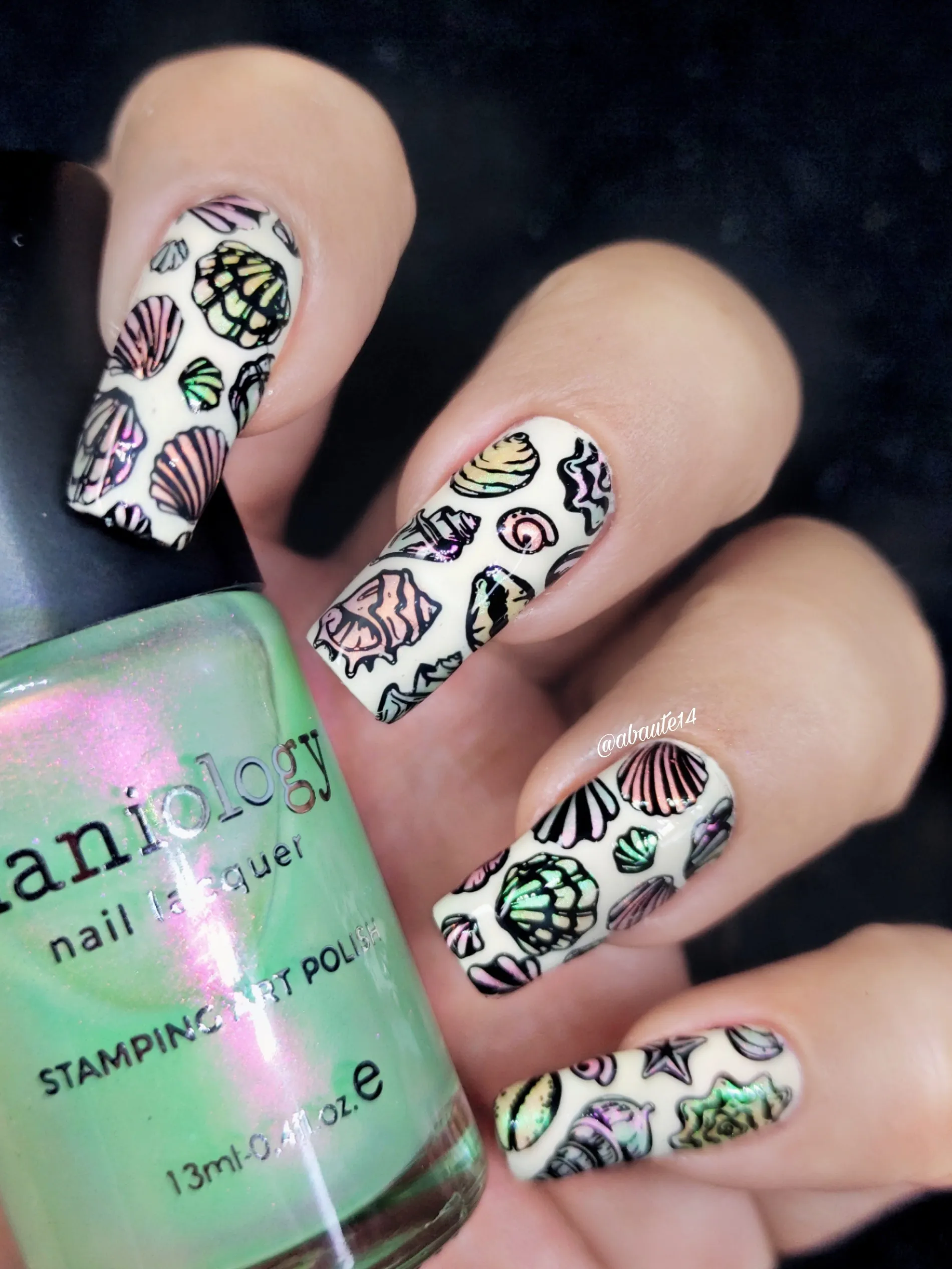 Shell Yeah! (M388) - Nail Stamping Plate