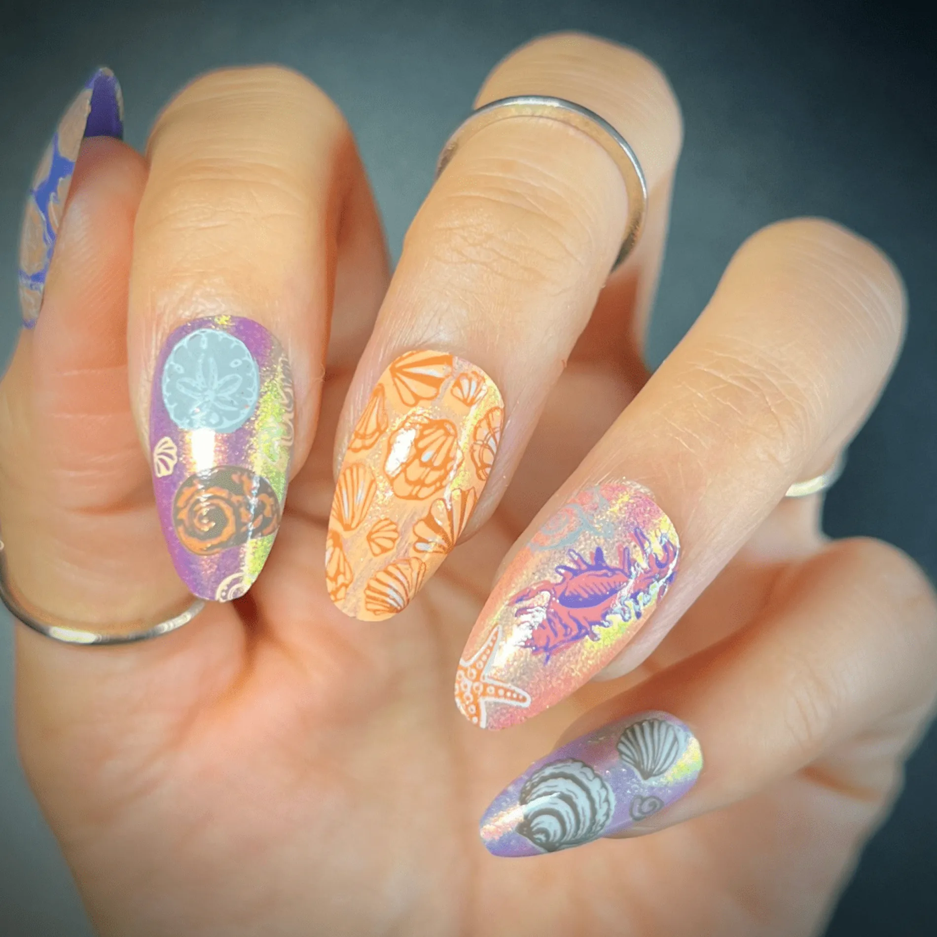 Shell Yeah! (M388) - Nail Stamping Plate