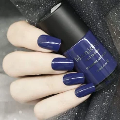 Shibori (B265) - Navy Blue Cream Stamping Polish