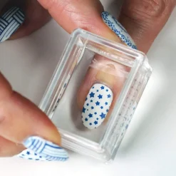 Simply Classic Nail Stamping Starter Kit with Blue Polish