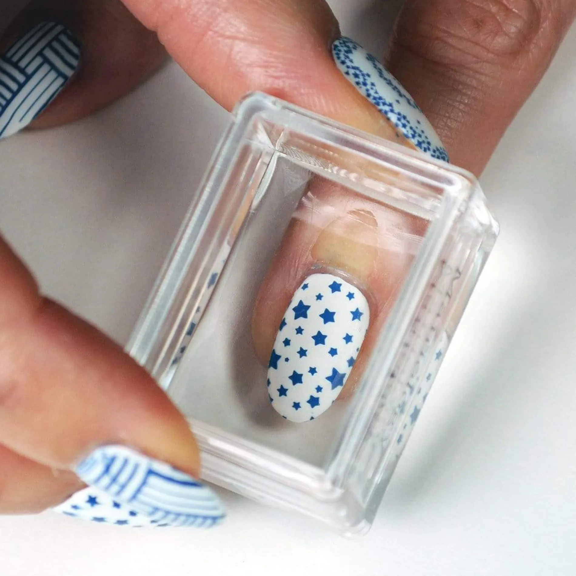Simply Classic Nail Stamping Starter Kit with Blue Polish