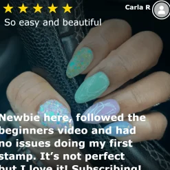 Simply Classic Nail Stamping Starter Kit with Blue Polish