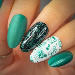 Sleigh Day: Fir Sure (B495) - Green Metallic Stamping Polish