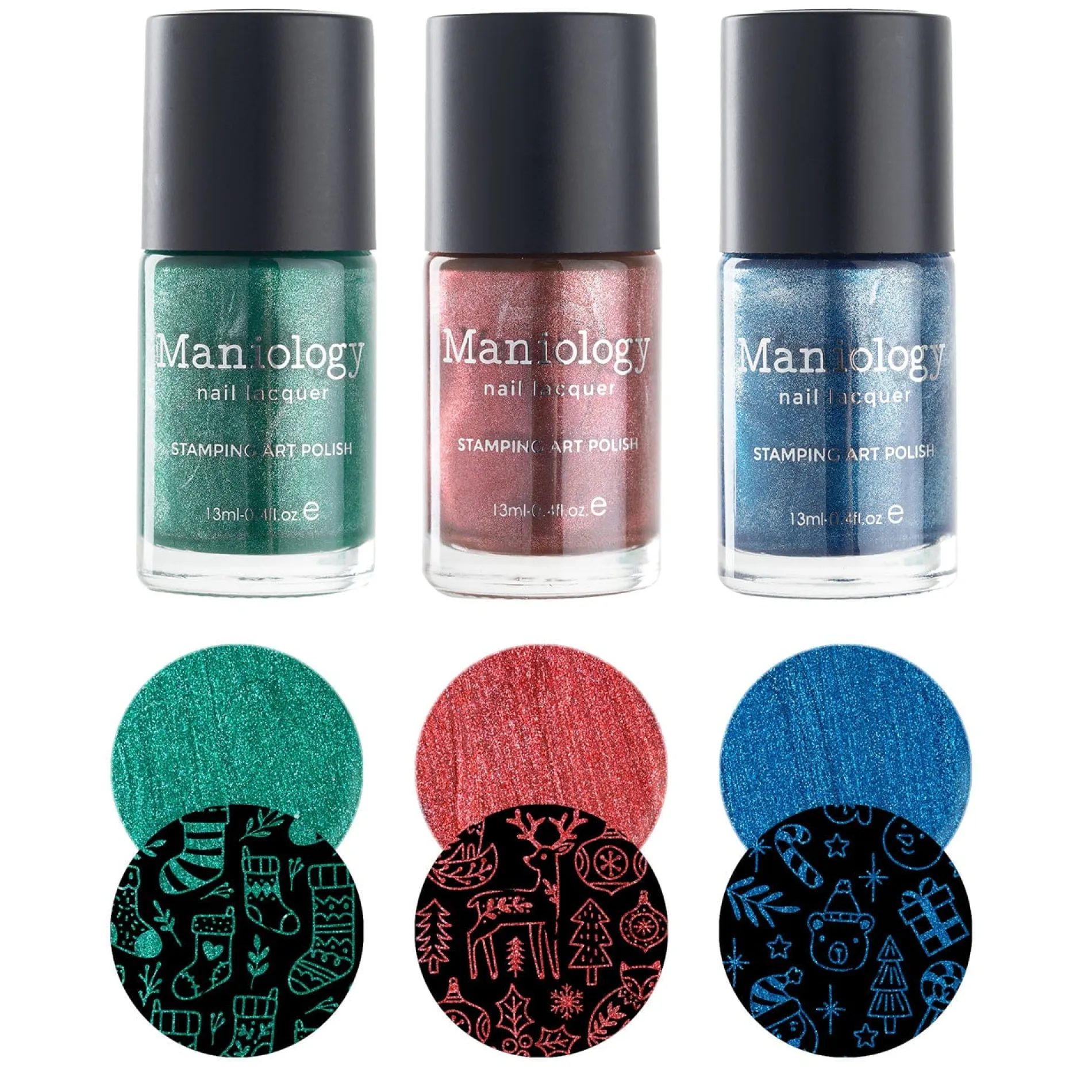 Sleigh Day: 3-Piece Metallic Stamping Polish Set