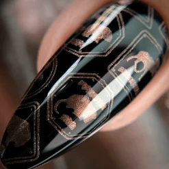 S'more (B479) - Metallic Pearl Chocolate Brown Stamping Polish
