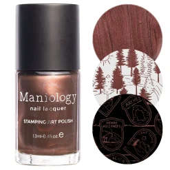 S'more (B479) - Metallic Pearl Chocolate Brown Stamping Polish