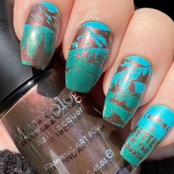 S'more (B479) - Metallic Pearl Chocolate Brown Stamping Polish