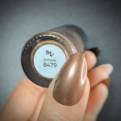 S'more (B479) - Metallic Pearl Chocolate Brown Stamping Polish