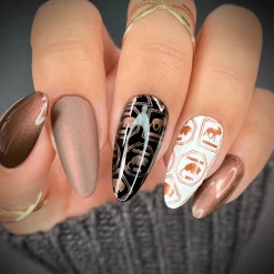 S'more (B479) - Metallic Pearl Chocolate Brown Stamping Polish