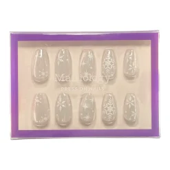 Snow Bunny Press On Nails - Short Almond