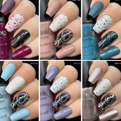 Snowflake Waltz: 6-Piece Stamping Art Polish Set