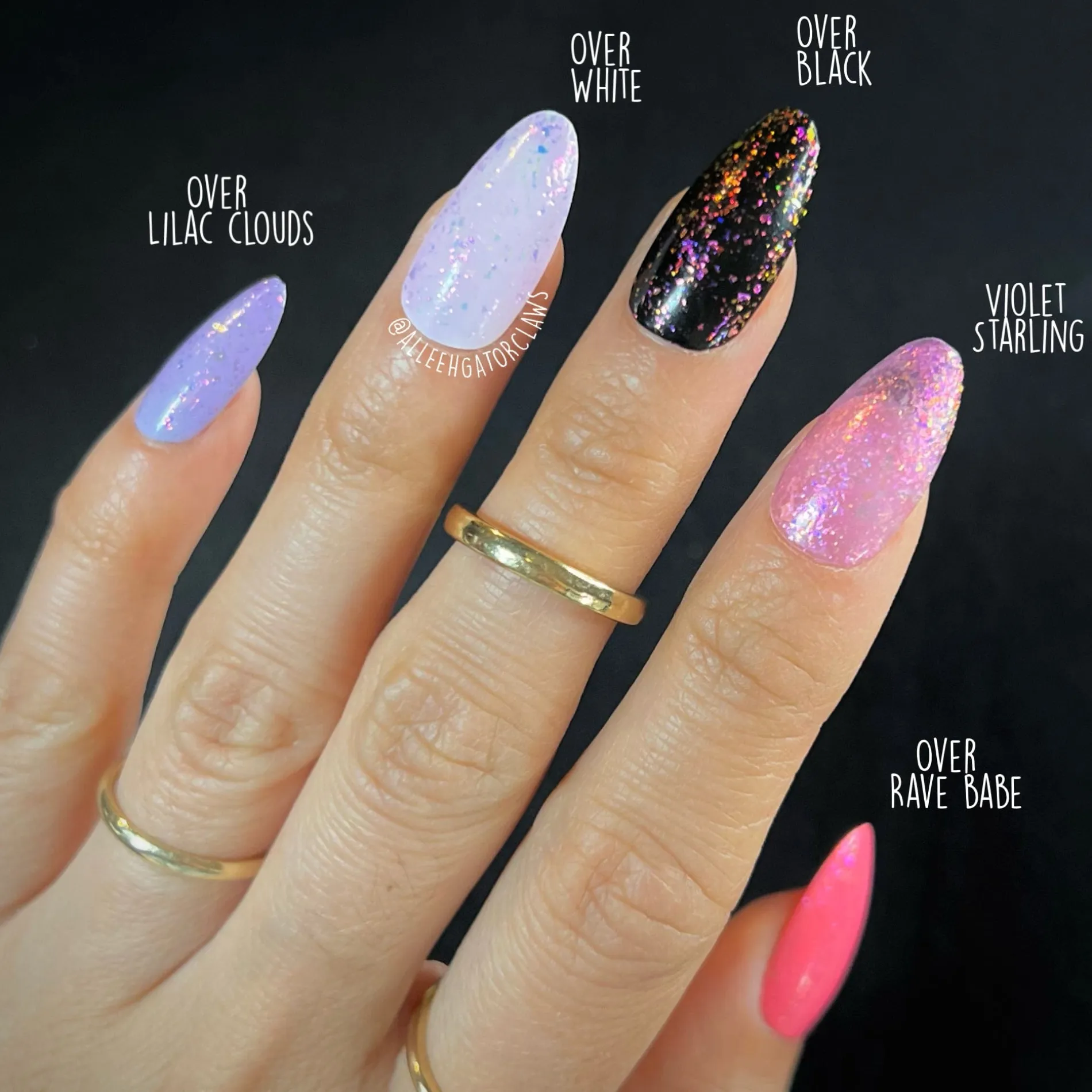 Songbird: 3-Piece Jelly Flakies Topper Nail Polish Set