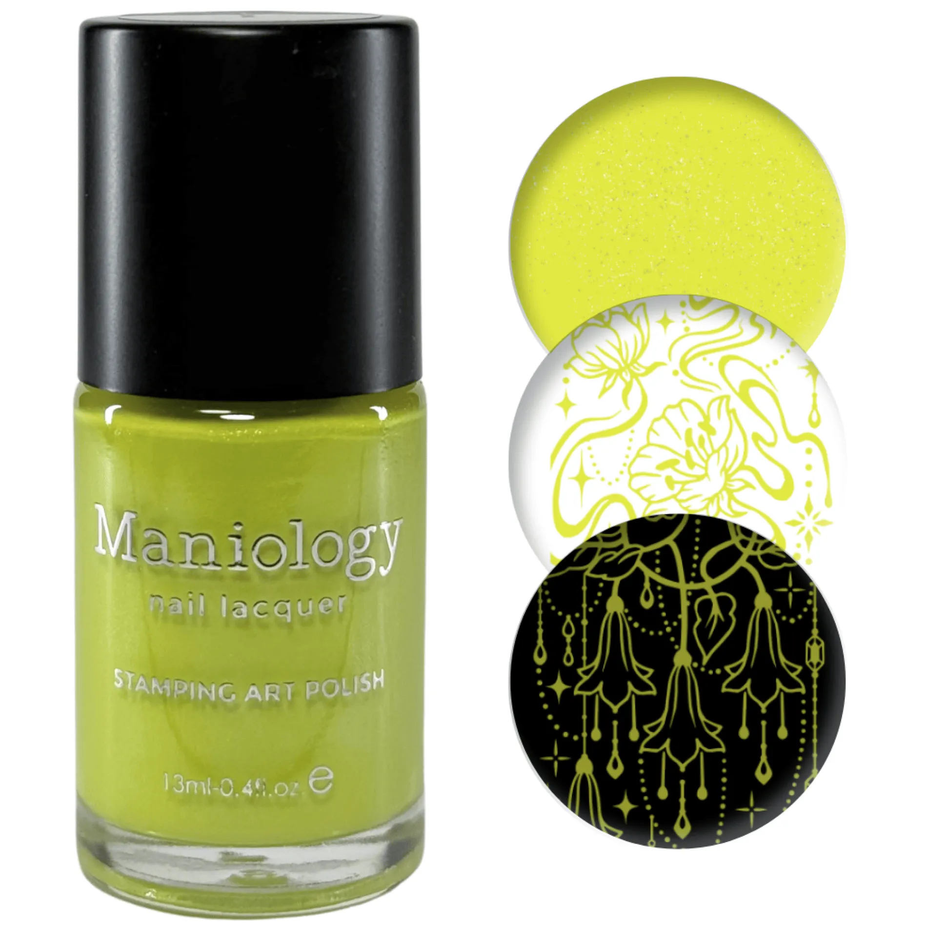 Sparkling Stems (B584) - Light Green Creme Shimmer Stamping Polish