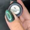 Spectral Shards (P188) - Sheer Tint Black with Green Iridescent Flakies Nail Polish