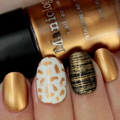 Spiced Orange (B248) - Metallic Copper Orange Stamping Polish