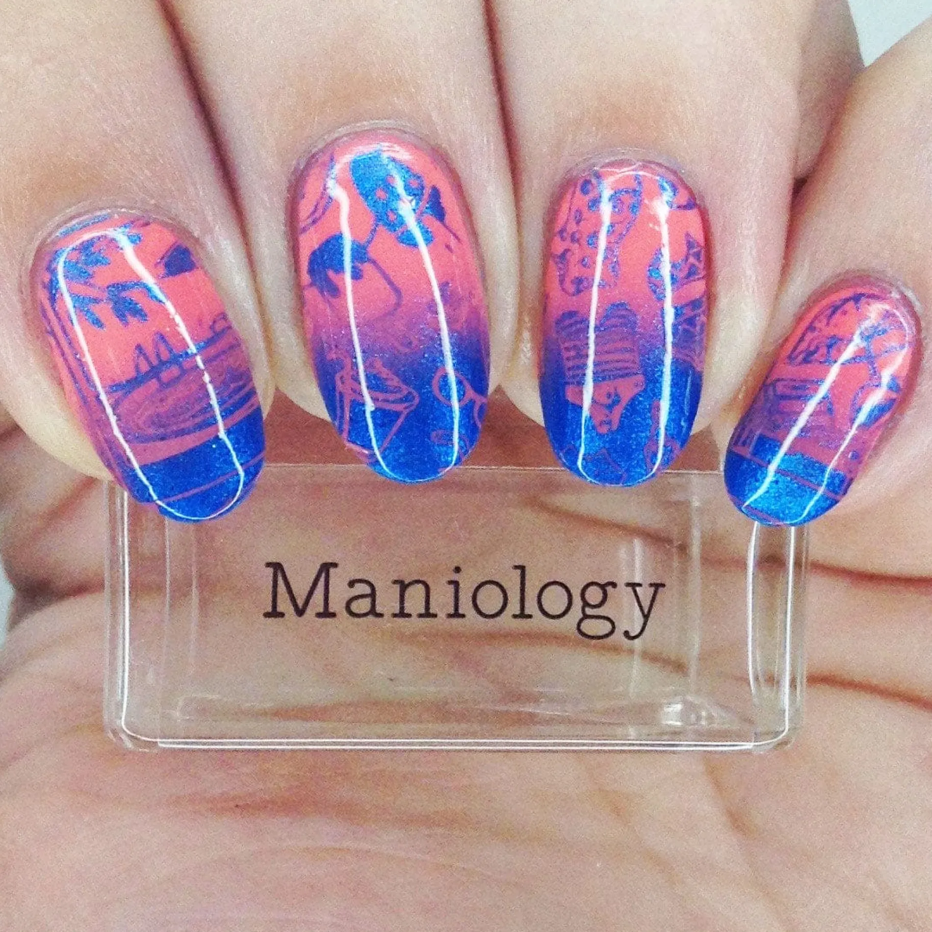 Splash (B432) - Pearl Blue Stamping Polish