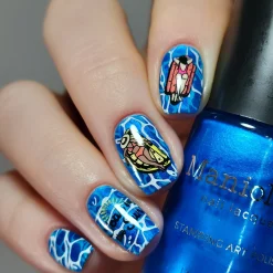 Splash (B432) - Pearl Blue Stamping Polish