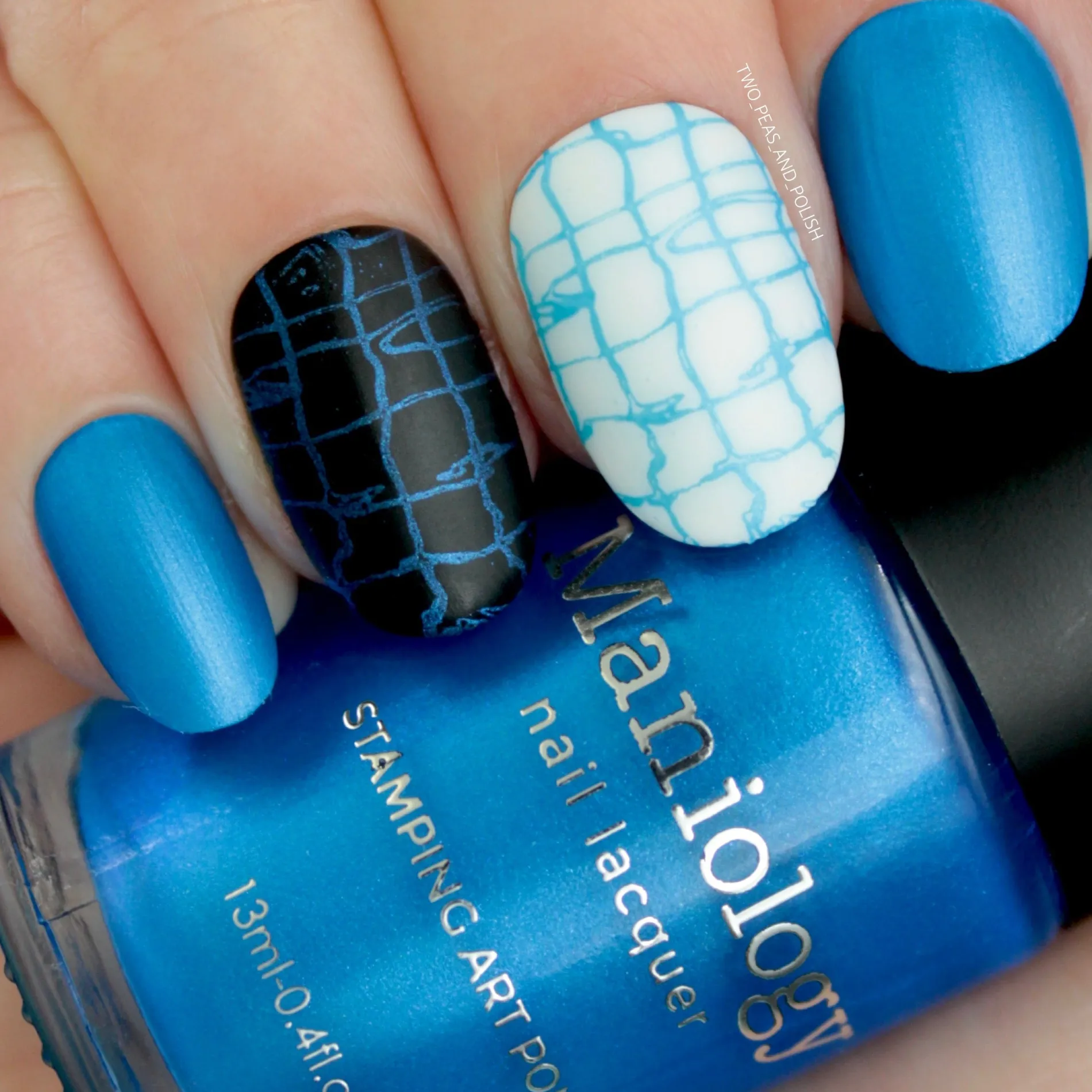 Splash (B432) - Pearl Blue Stamping Polish