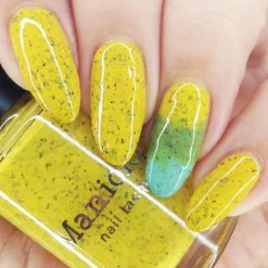 Spring Sonata: Dandelion (P126) - Mustard with Glitter Flakies Nail Polish