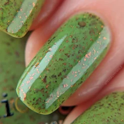 Spring Sonata: Grassy Patch (P127) - Green w/Glitter Flakies Nail Polish