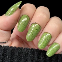 Spring Sonata: Grassy Patch (P127) - Green w/Glitter Flakies Nail Polish