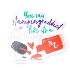 Stamping Maniology - 6pc Vinyl Branded Stickers Set - Creativity Sparks