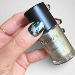 Stardust (B580) - Silvery Gold Metallic Stamping Polish