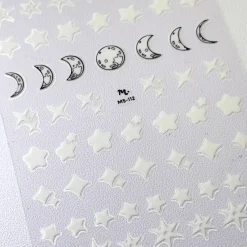 Star Struck (MS-112) - Glow In The Dark Nail Art Sticker