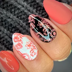 Sunblaze (B472) - Duochrome Salmon Stamping Polish