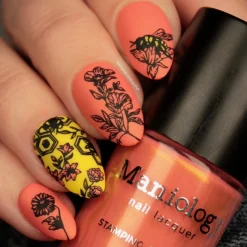 Sunblaze (B472) - Duochrome Salmon Stamping Polish