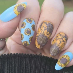 Sunflower Fields (M602) - Nail Stamping Plate
