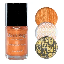 Sunset Glow (B553) - Shimmer Orange Stamping Polish