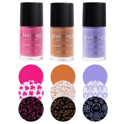 Sunshower: 3-Piece Cream Stamping Polish Set