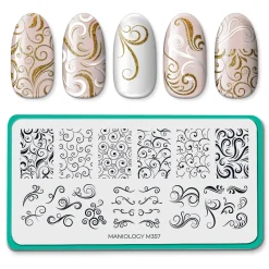 Swirls (M357) - Nail Stamping Plate