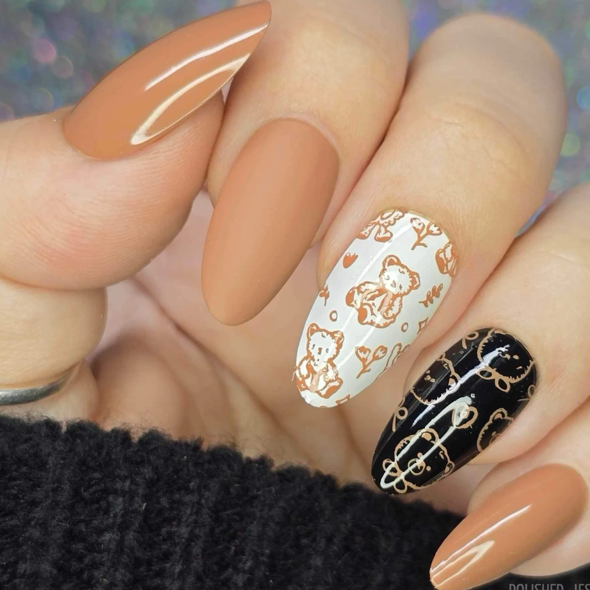 Teatime (B525) - Cream Brown Stamping Polish