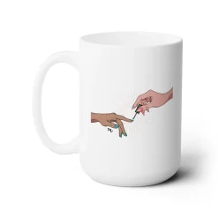 The Creation of Manicure Ceramic Coffee Mug 15oz