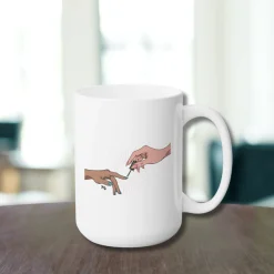 The Creation of Manicure Ceramic Coffee Mug 15oz
