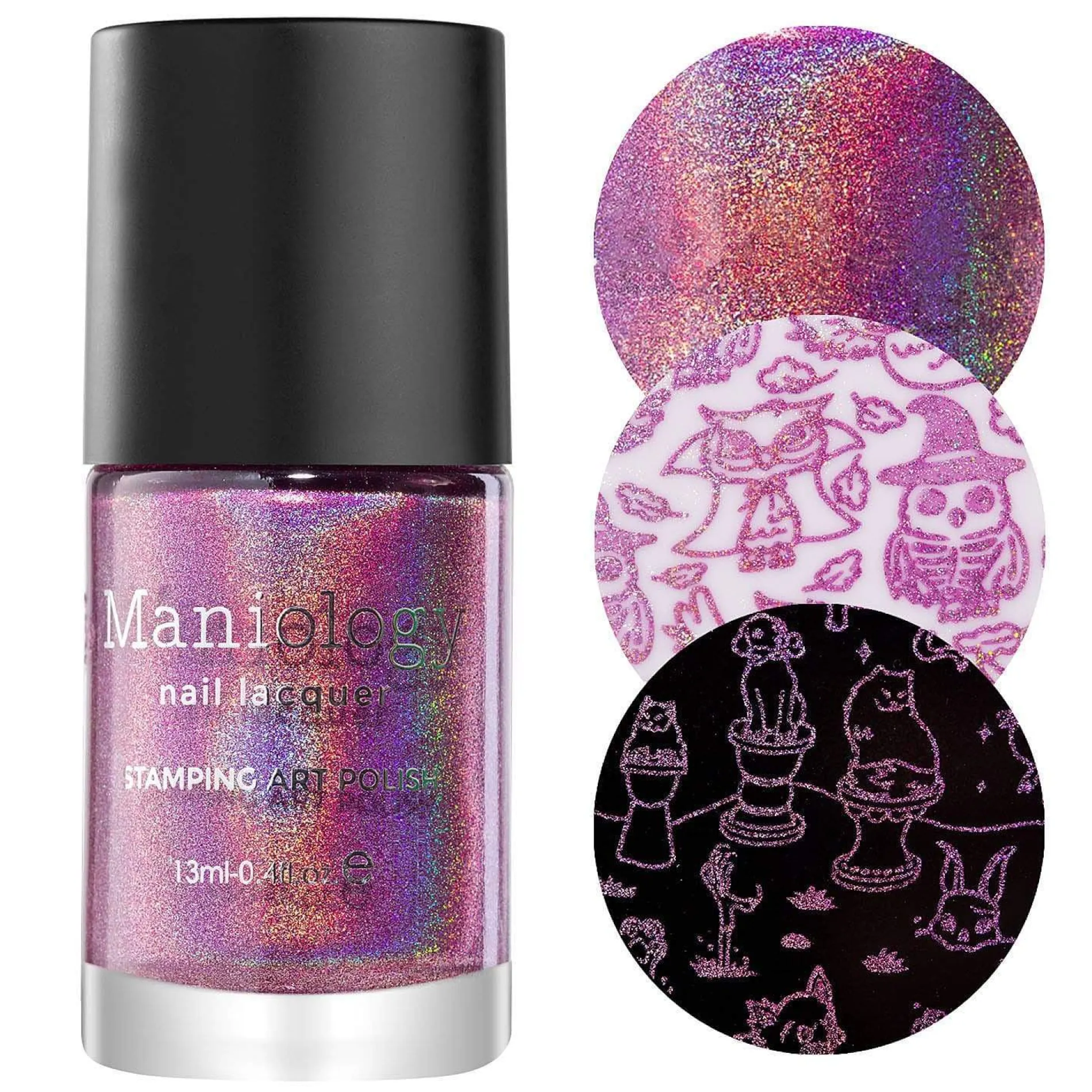 Thriller (B348) - Holographic Fuchsia Stamping Polish