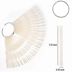 3-Tiered White Swatch Sticks w/ Ring - Set of 50 Sticks