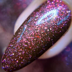 Tinseltown: Fame (P141) - Semi Sheer Dark Red with Glitter Nail Polish
