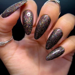 Tinseltown: Hollywood (P142) - Semi Sheer Black with Glitter Nail Polish